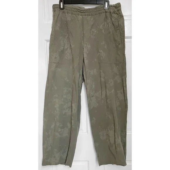 Issey Miyake Set Pants & Top Size 9 M L Green Dye Drawstring Ruching Vintage 90s - Picture 7 of 12